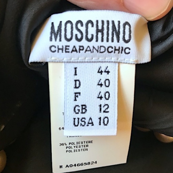 MOSCHINO CHEAP AND CHIC Sleeveless Dress w/ Pearl Collar NWOT/sz 10 - Picture 15 of 16